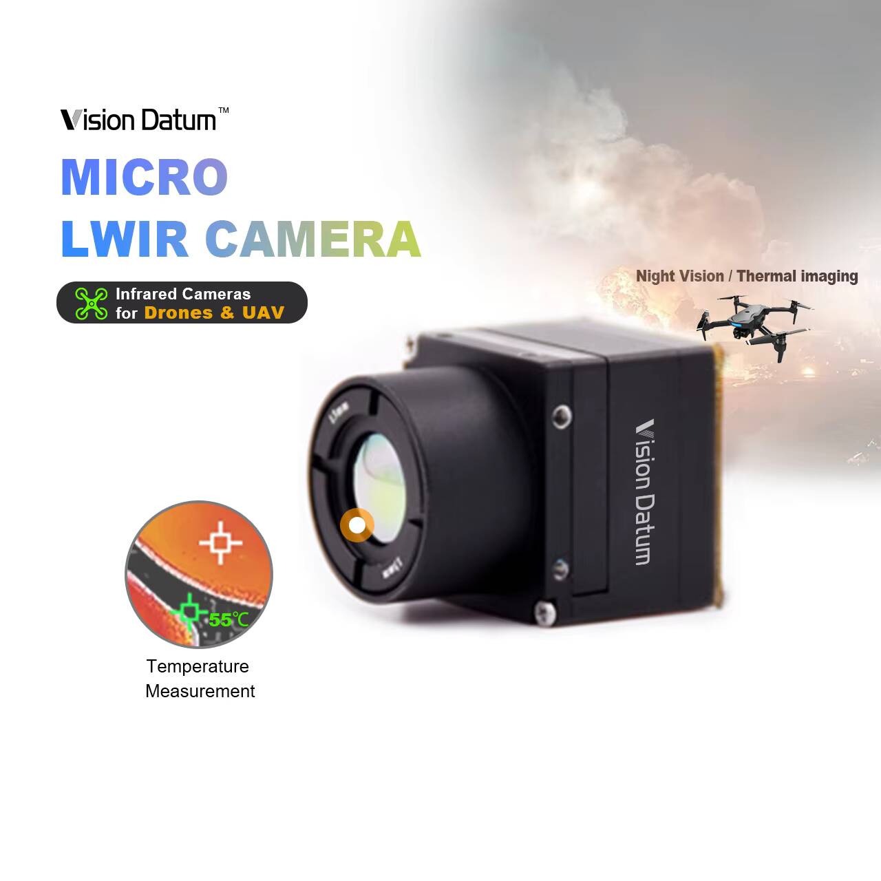 1280X1024 LWIR 12Um Non-Cooled - đánh giá và giá Thermal Imager Drone Gimbal