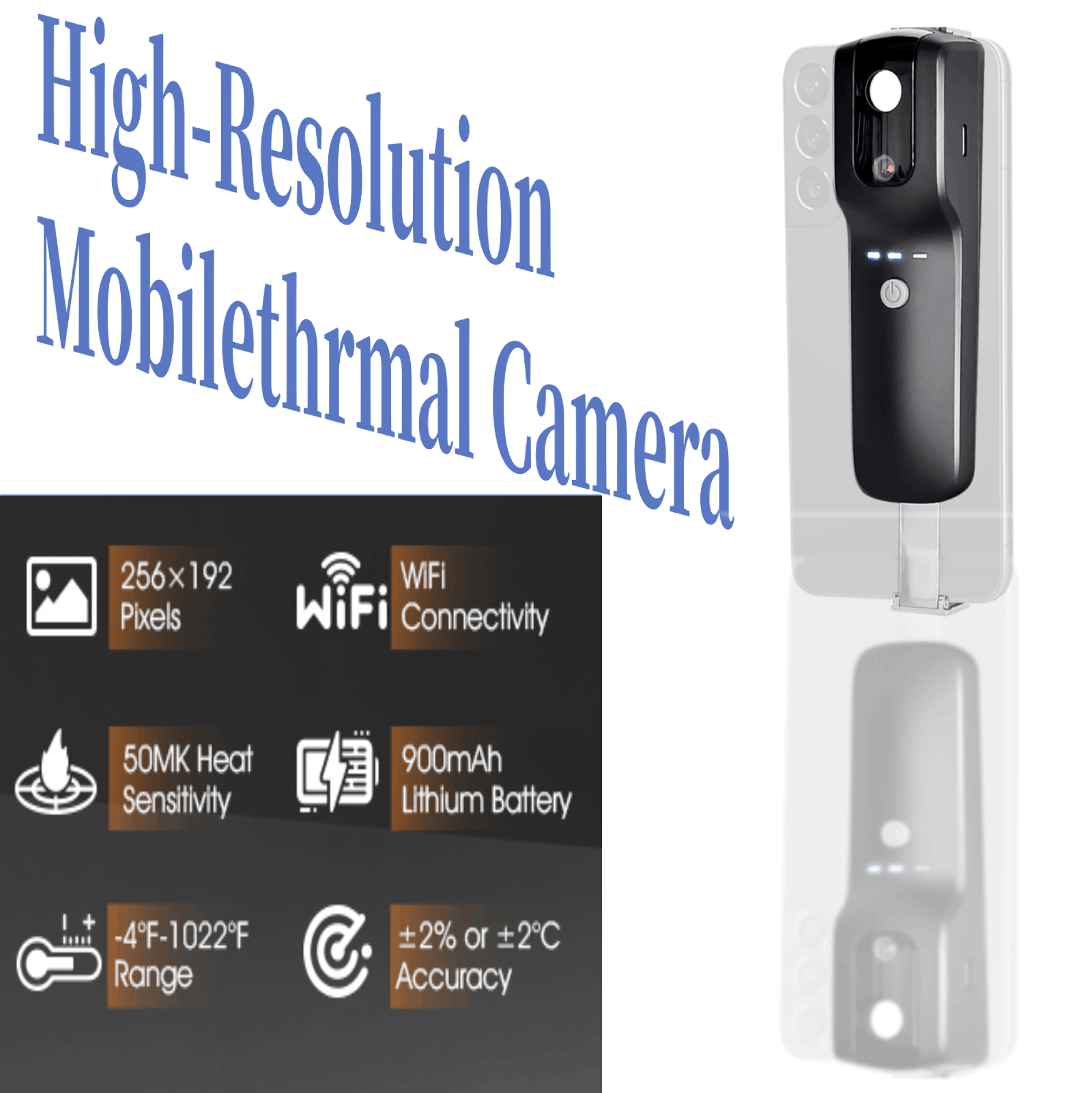 HP951A 256x192 WiFi Thermal Ca - đánh giá và giá Thermal Imaging Camera 256X192