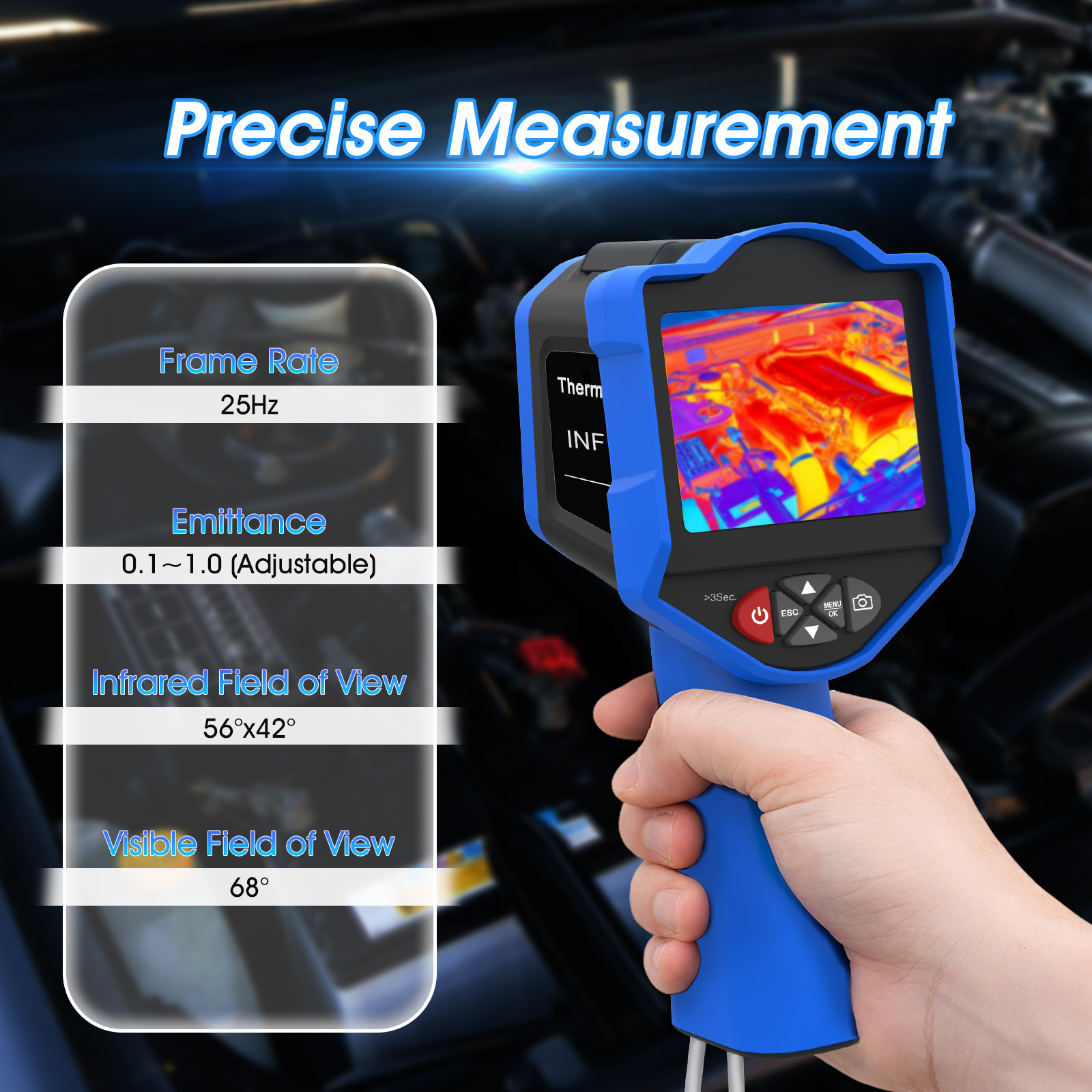 HoldPeak Thermal Camera, 256x1 - đánh giá và giá Thermal Imaging Camera 256X192